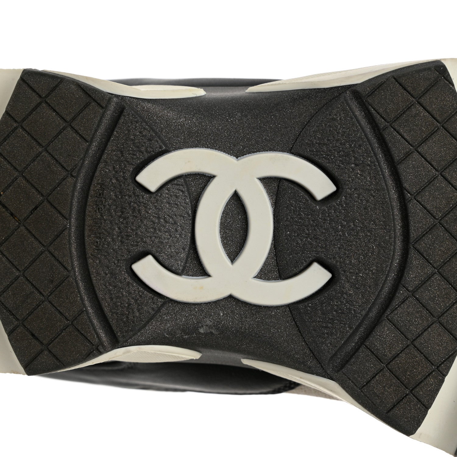 Chanel Suede Calfskin CC Sneakers 37 White Grey 8 of 8