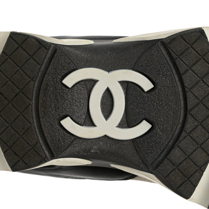 Chanel Suede Calfskin CC Sneakers 37 White Grey 8 of 8