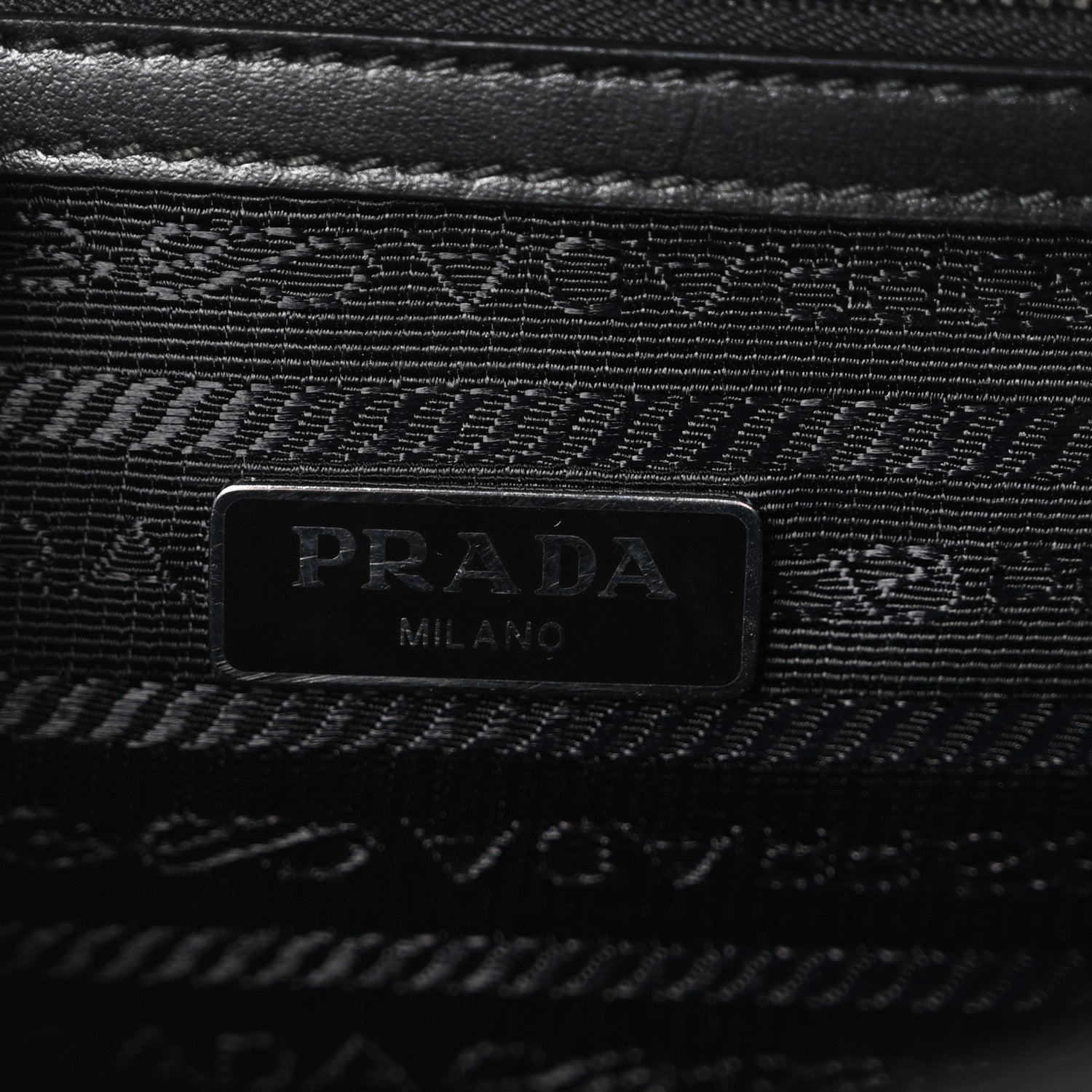 Prada Saffiano Pattina Crossbody Bag Black 5 of 8