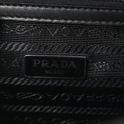 Prada Saffiano Pattina Crossbody Bag Black 5 of 8