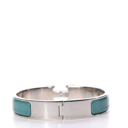 Hermes Enamel Narrow Clic Clac H Bracelet PM Emeraude 3 of 5