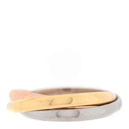 Cartier 18K Pink Yellow White Gold Small Trinity Ring 55 7.25 3 of 5