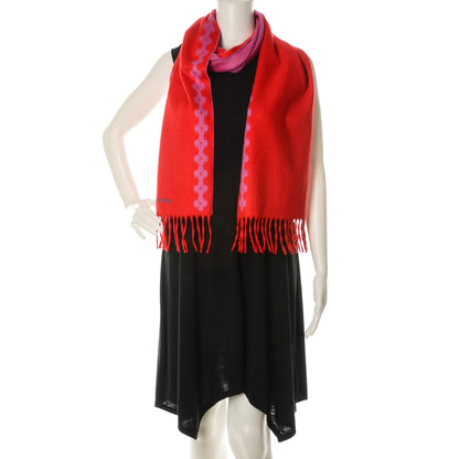 Louis Vuitton Cashmere Flowers River Scarf Ruby 2 of 4