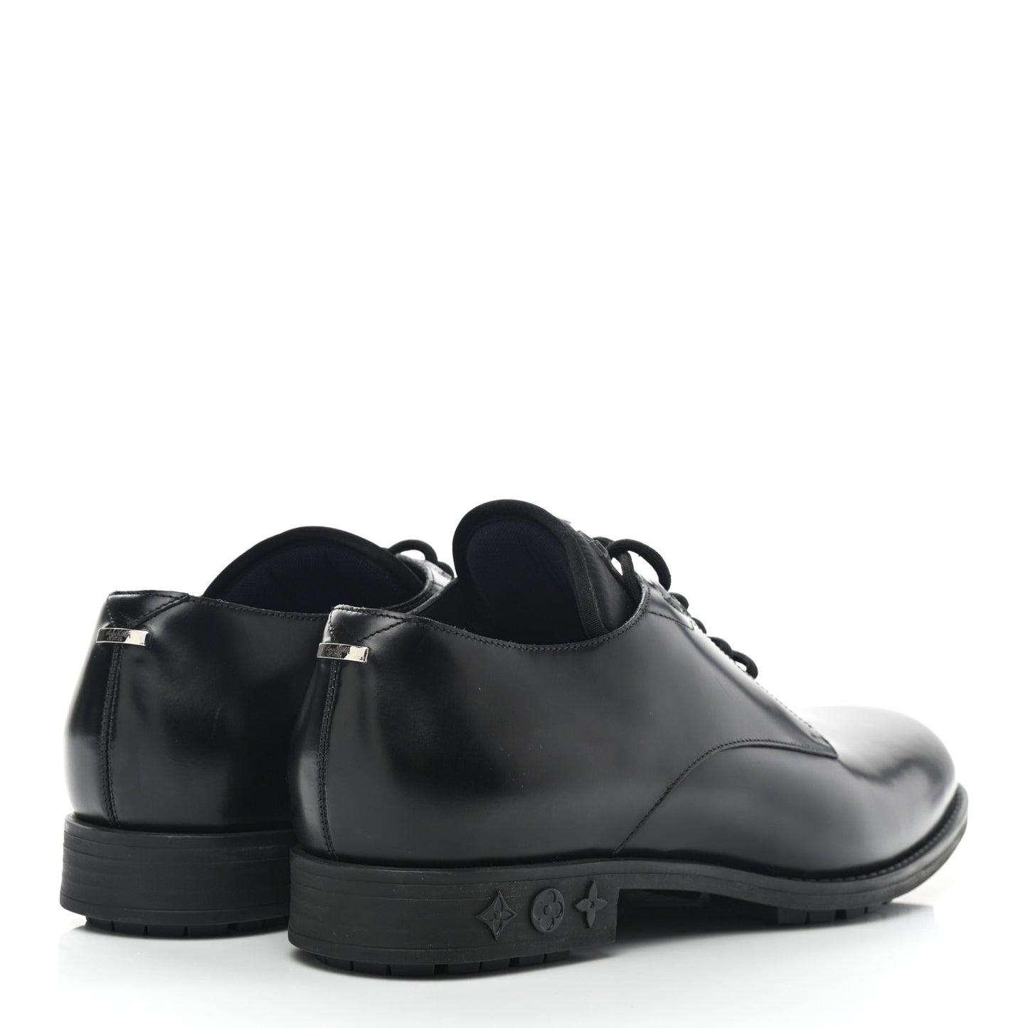 Calfskin Mens Formal Derby Shoes 10 Black