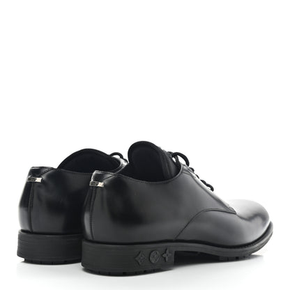 Louis Vuitton Calfskin Mens Formal Derby Shoes 10 Black 4 of 12