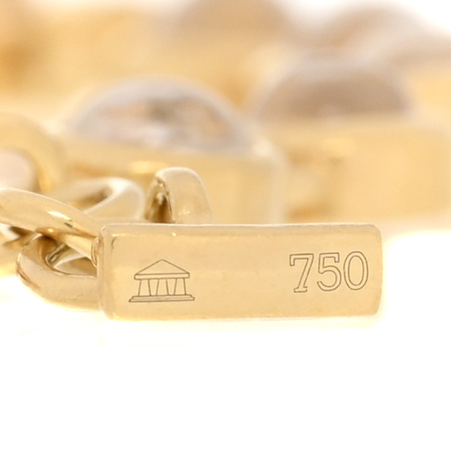 18K Yellow Gold Diamond Moonstone Blue Moon Link Bracelet