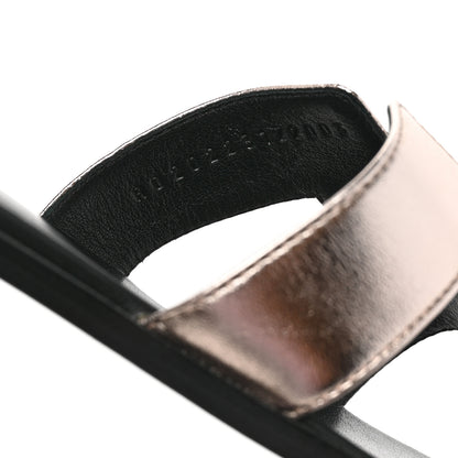 Hermes Metallic Nappa Oran Sandals 39 Or Vieilli 8 of 8