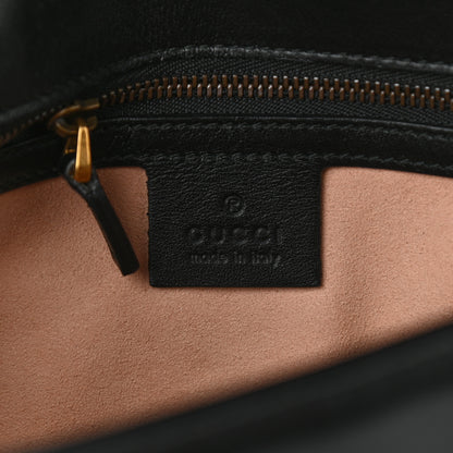 Gucci Calfskin Matelasse Small GG Marmont Shoulder Bag Black 6 of 15