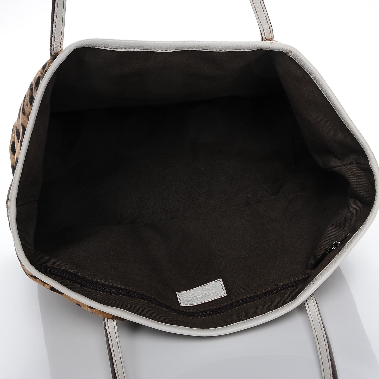 Canvas Leopard Print Animalier Tote White