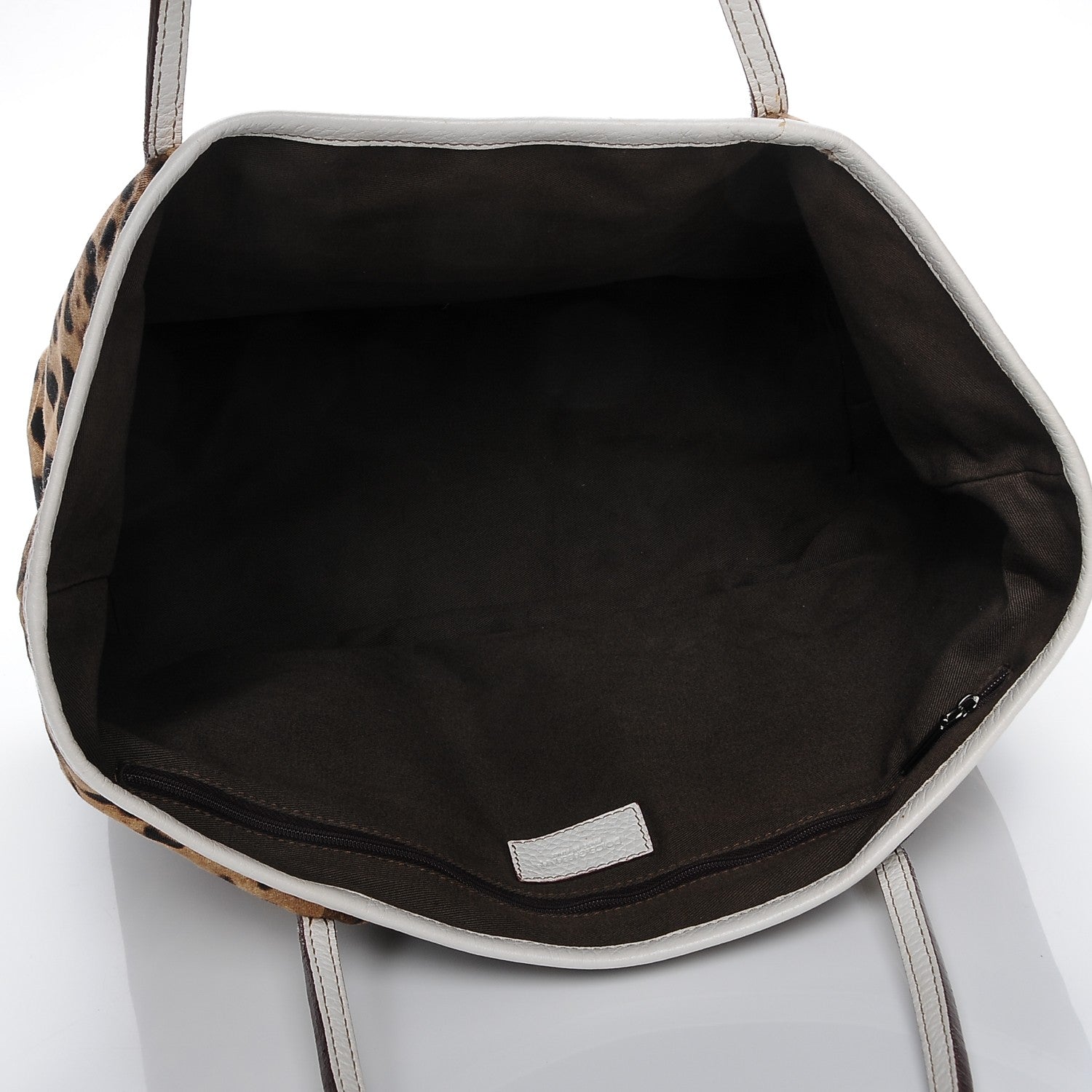 Dolce & Gabbana Canvas Leopard Print Animalier Tote White 5 of 9