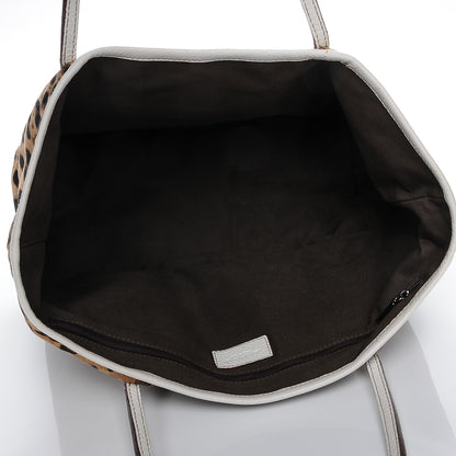 Dolce & Gabbana Canvas Leopard Print Animalier Tote White 5 of 9