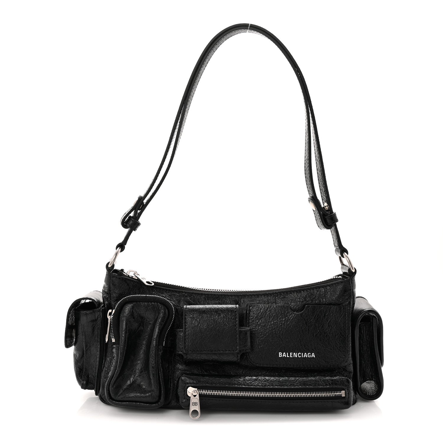 Balenciaga Agneau Arena Superbusy XS Sling Zip Shoulder Bag Black Black 1 of 10