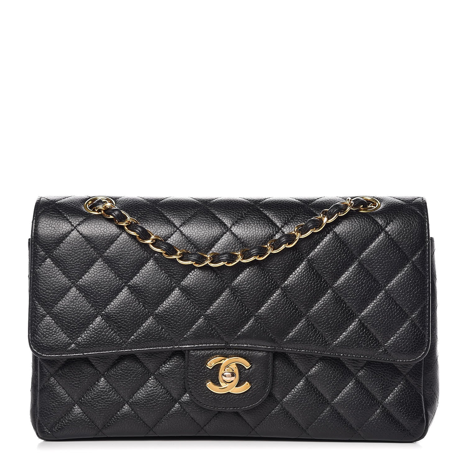 Chanel Caviar Quilted Medium Double Flap Black 1 of 15