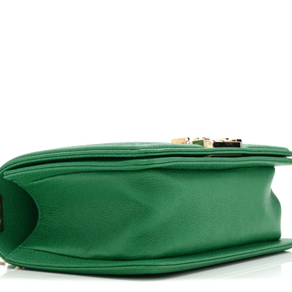 Chanel Caviar Quilted Small Boy Flap Green 9 of 10