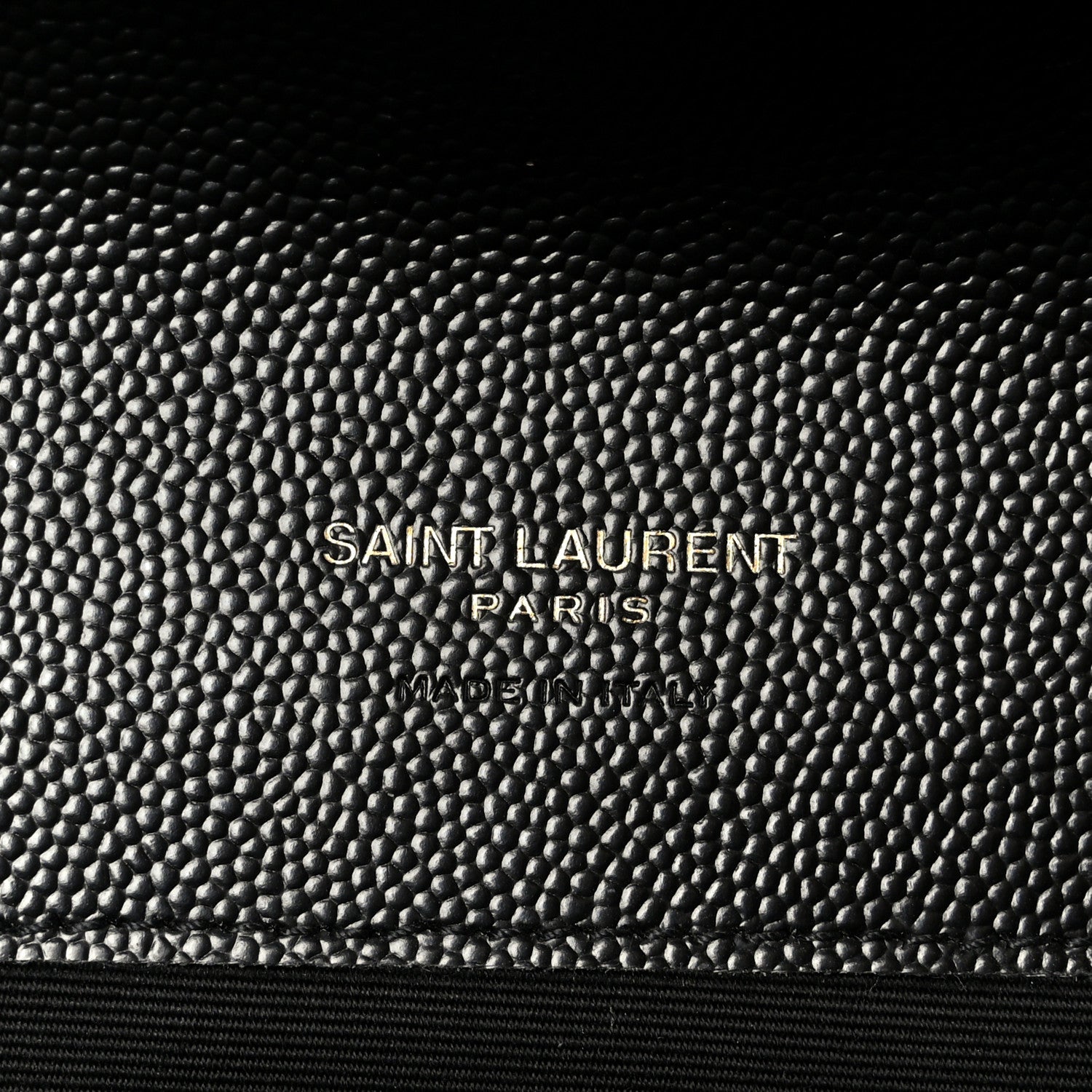 Saint Laurent Grain De Poudre Matelasse Chevron Monogram Cassandre Flap Pouch Black 6 of 9