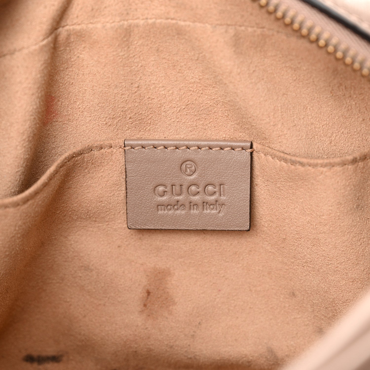 Gucci Calfskin Matelasse Mini GG Marmont Chain Shoulder Bag Porcelain Rose 6 of 17