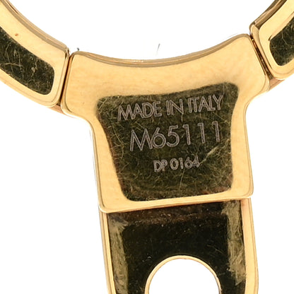 Louis Vuitton Brass Enamel Fleur De Monogram Bag Charm Chain Gold 3 of 4
