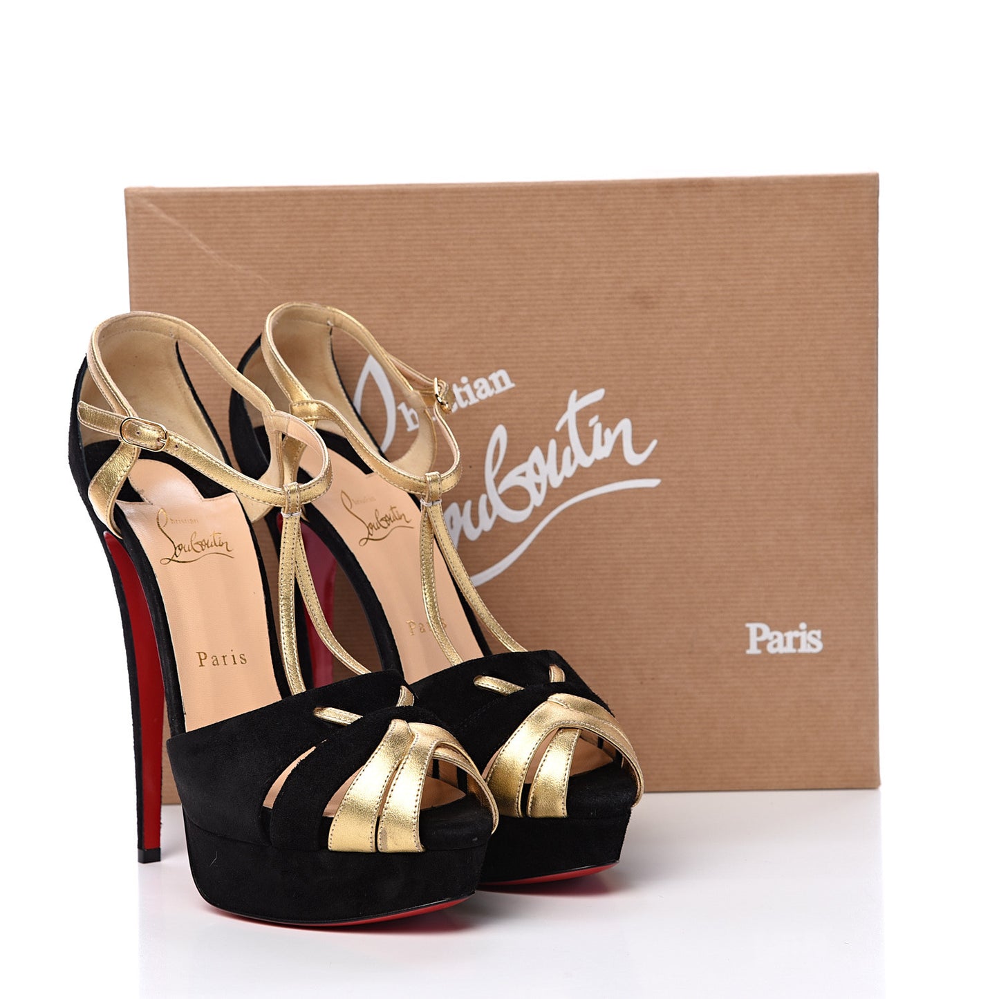 Suede Nappa Laminato Glennalta 150 Pumps 41 Black Gold