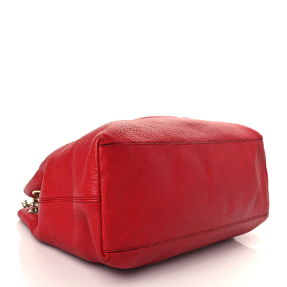 Gucci Pebbled Calfskin Medium Soho Chain Shoulder Bag Tabasco Red 4 of 8