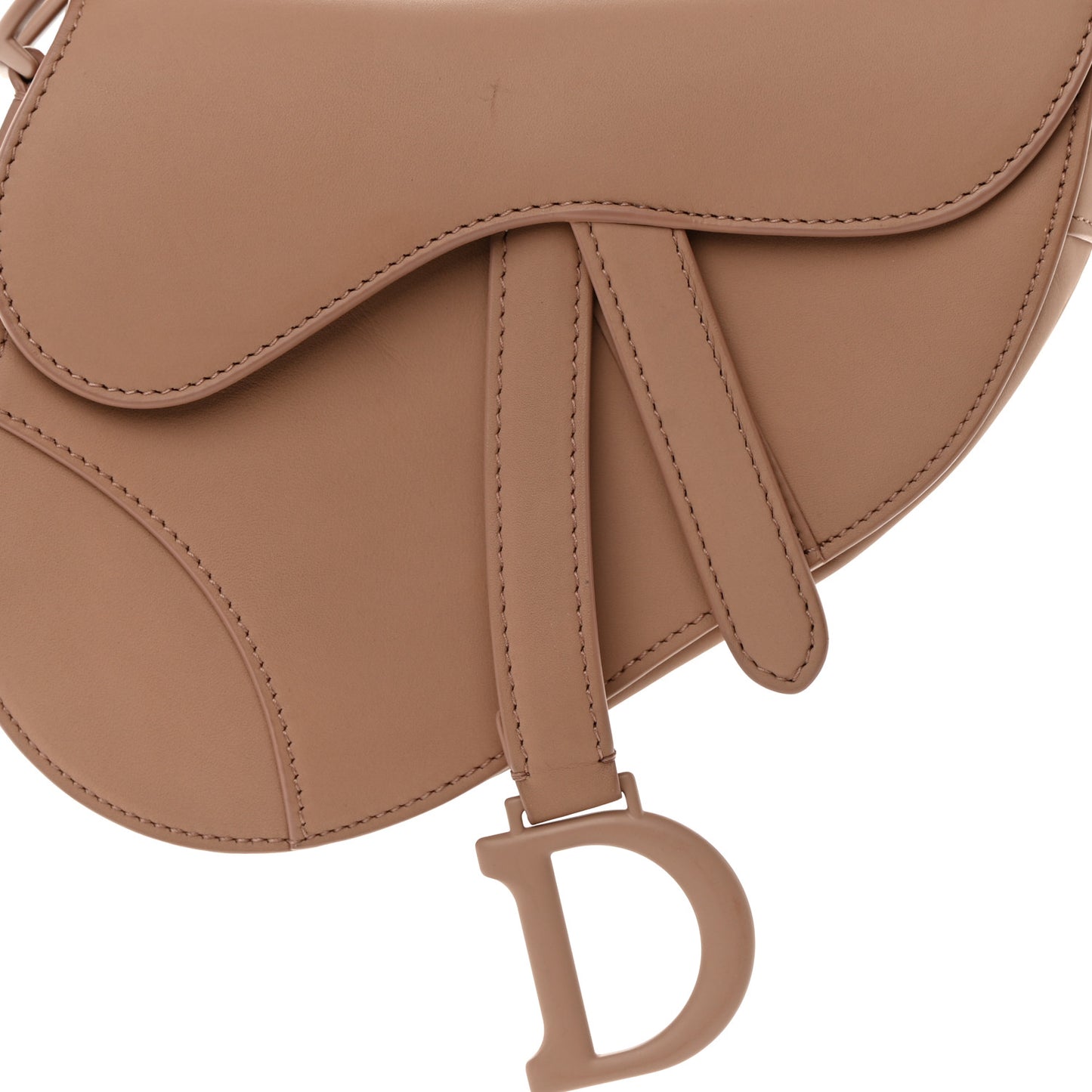 Ultra Matte Calfskin Mini Saddle Bag Blush