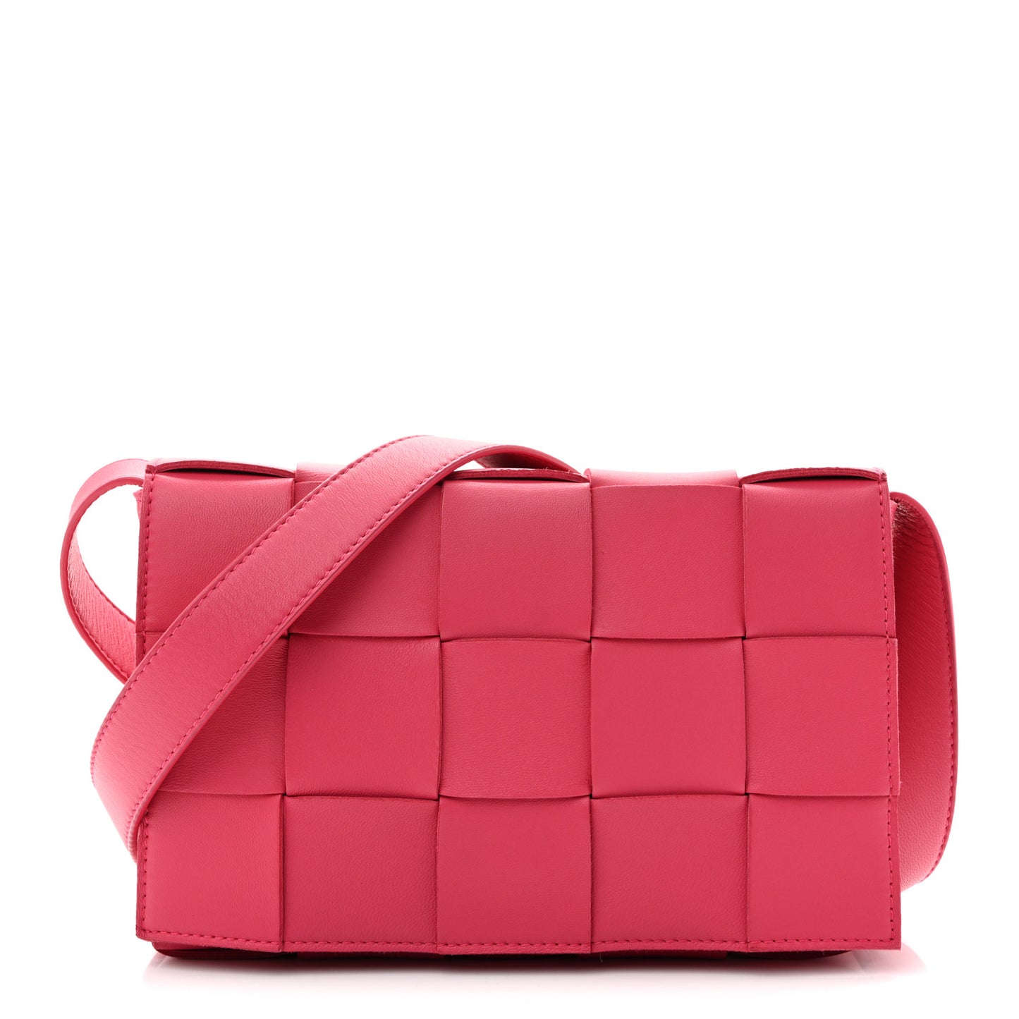 Lambskin Maxi Intrecciato Cassette Crossbody Bag Lollipop