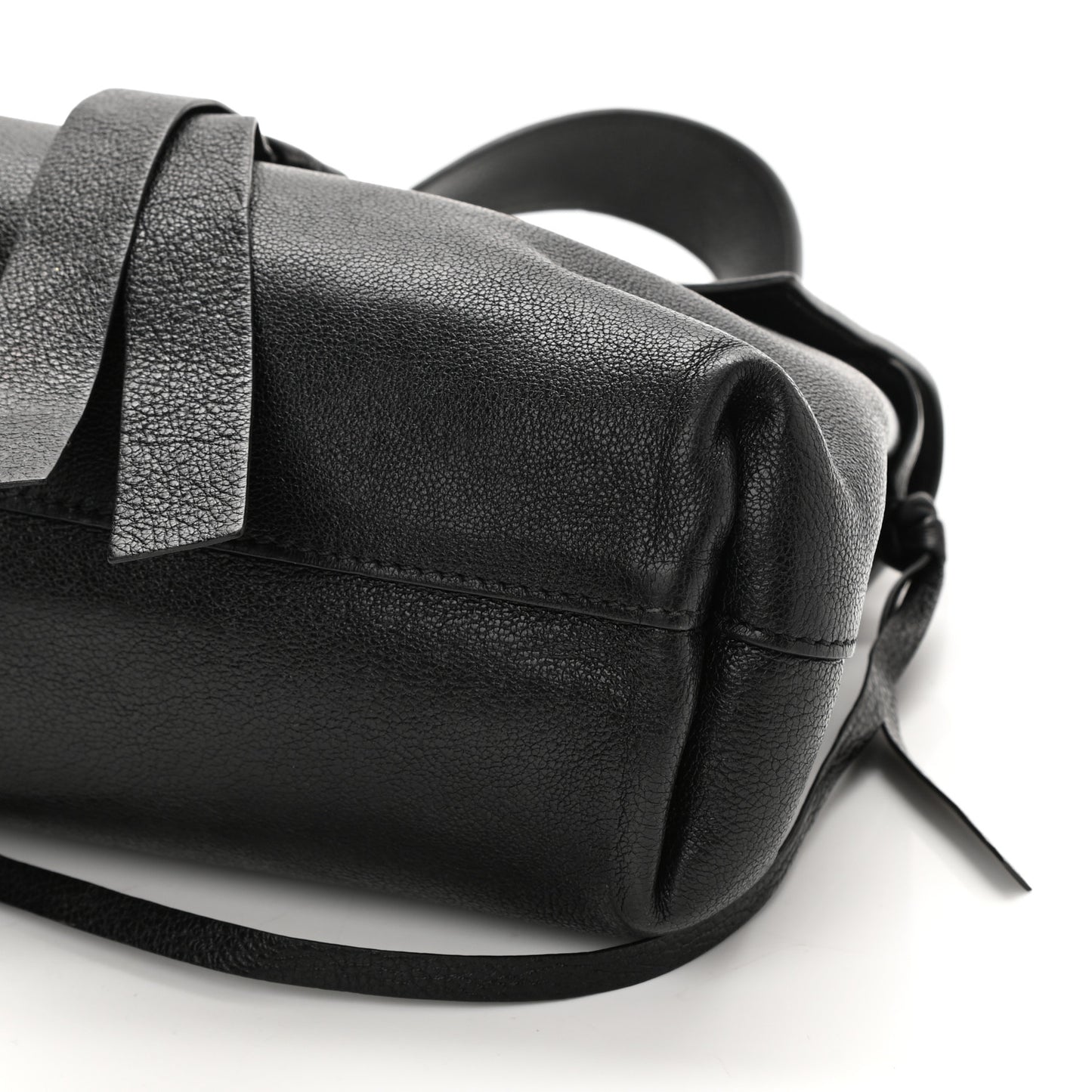 Calfskin VRing Shoulder Bag Black
