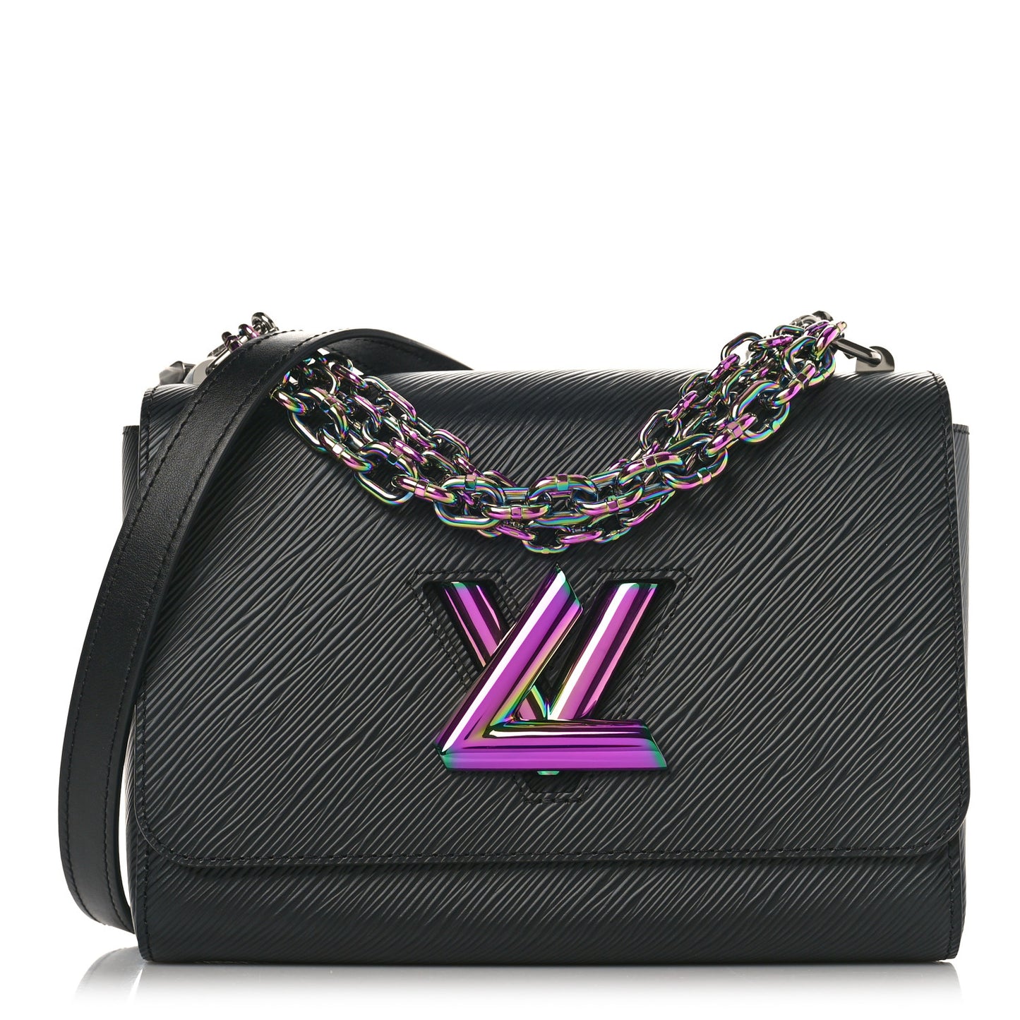 Epi Twist Triple Chain Shoulder Bag MM Black