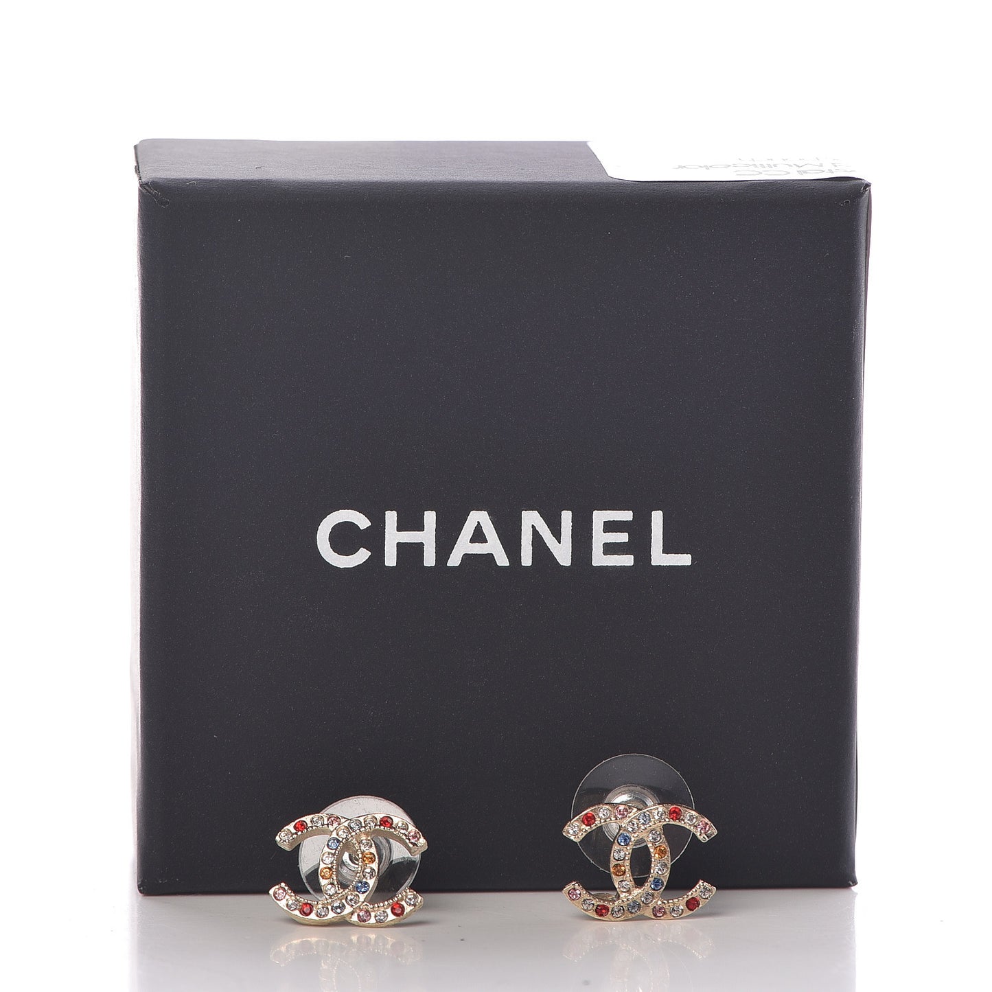 Crystal CC Earrings Gold Multicolor