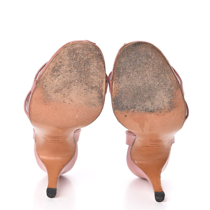 Chanel Lambskin Logo Slingback Sandals 39.5 Pink 5 of 8