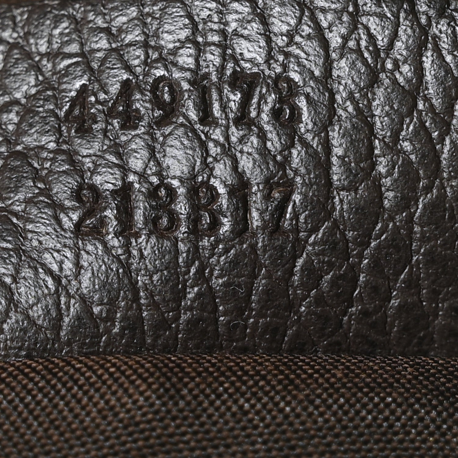 Gucci Monogram Dollar Calfskin Large Camera Case Beige Ebony Testa di Moro Marrone Scuro 7 of 11
