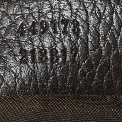 Gucci Monogram Dollar Calfskin Large Camera Case Beige Ebony Testa di Moro Marrone Scuro 7 of 11