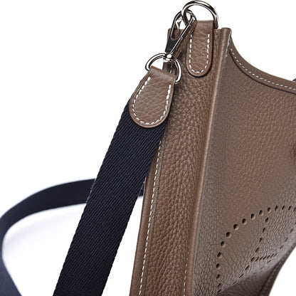 Hermes Taurillon Clemence Amazone Evelyne TPM Etoupe Bleu Indigo 11 of 11