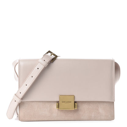Saint Laurent Smooth Calfskin Suede Medium Bellechasse Bag Marble Pink 1 of 9