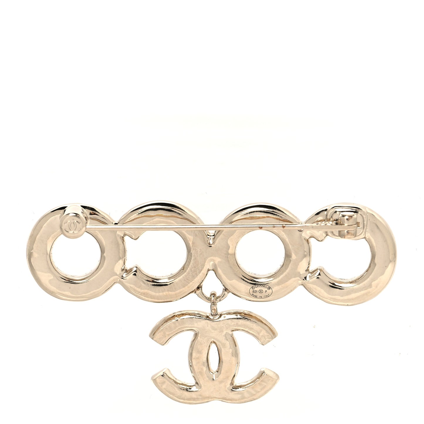 Pearl Coco Brooch Gold