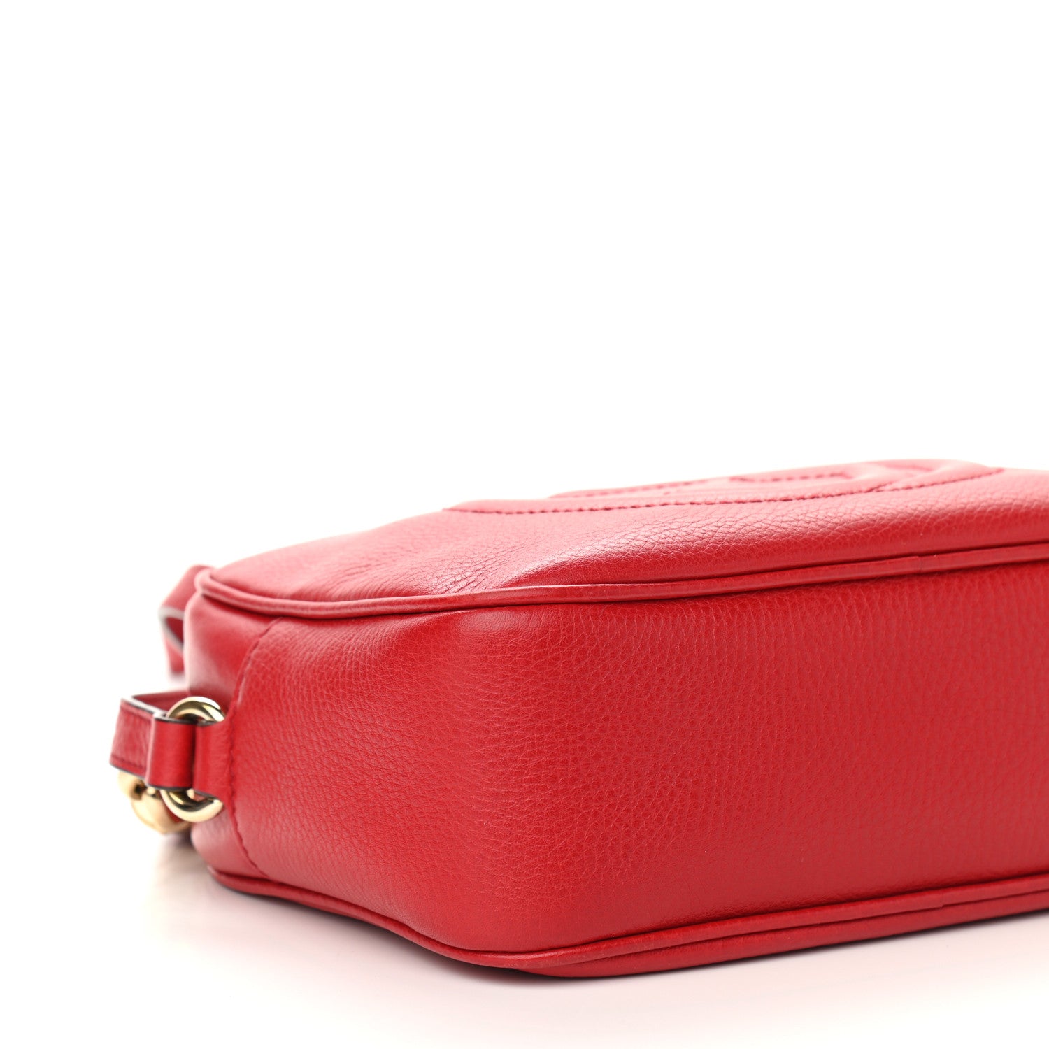 Gucci Pebbled Calfskin Small Soho Disco Bag Tabasco Red 8 of 9
