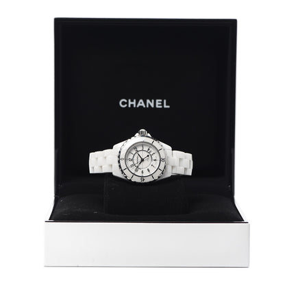 Chanel Stainless Steel Ceramic 33mm J12 Quartz Watch White 6 of 6