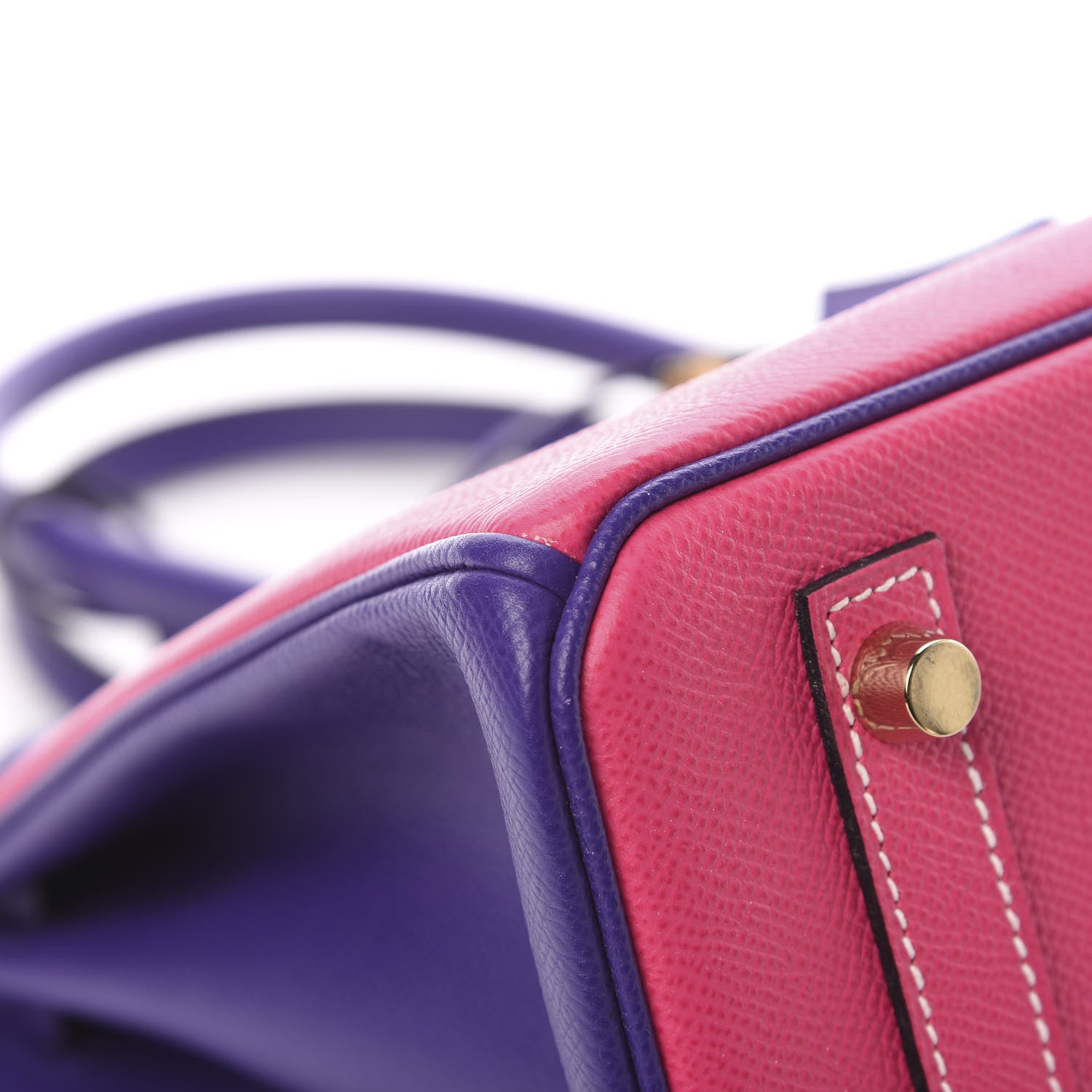 Hermes Epsom Horseshoe Birkin 30 Blue Encre Ultraviolet Rose Tyrien 31 of 35