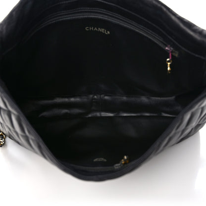 Chanel Aged Calfskin Quilted Messenger Bag Black 6 of 13