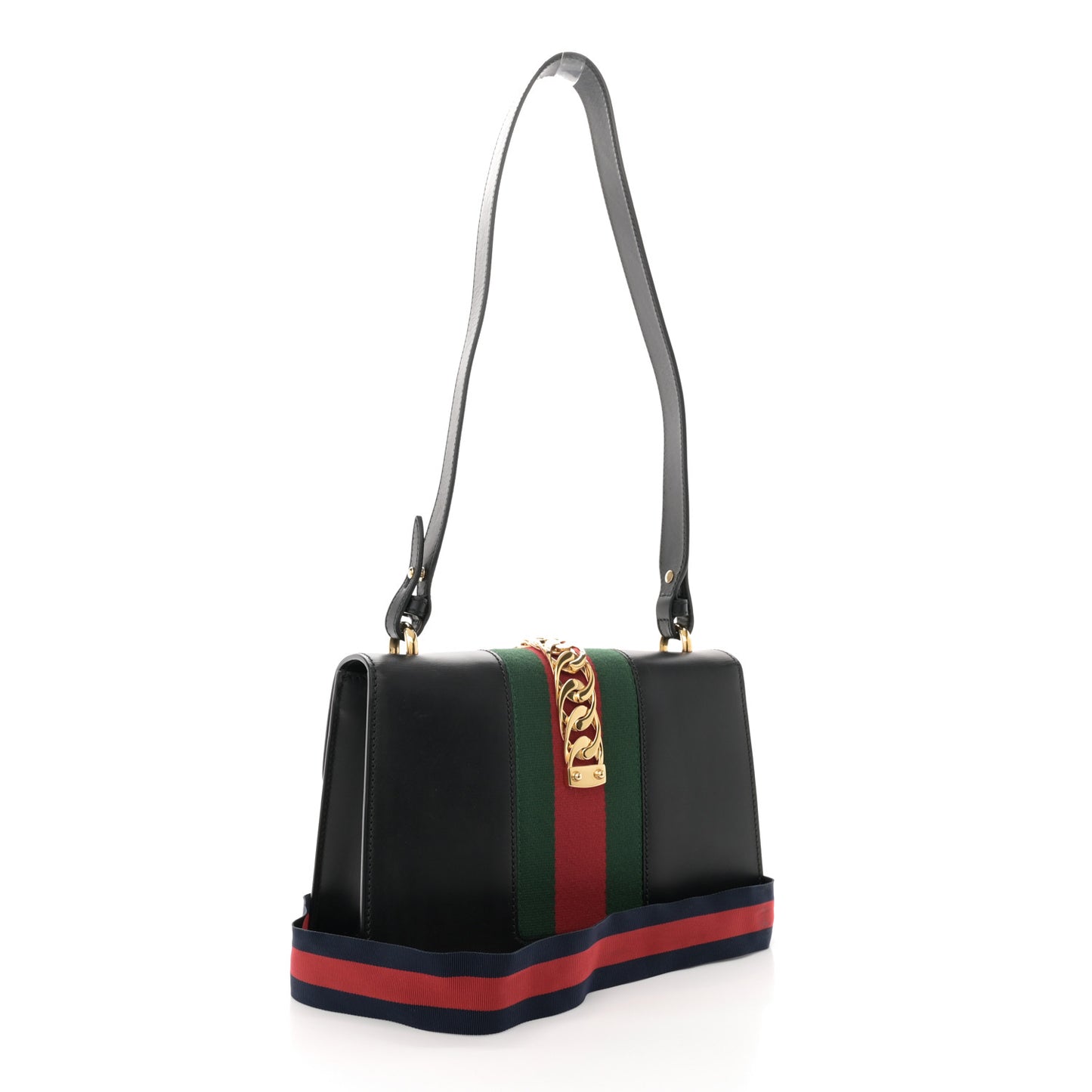Calfskin Small Sylvie Shoulder Bag Black