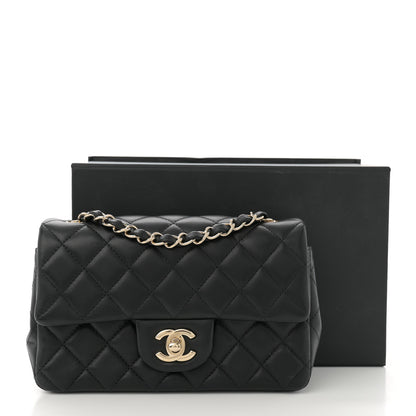 Chanel Lambskin Quilted Mini Rectangular Flap Black 12 of 12