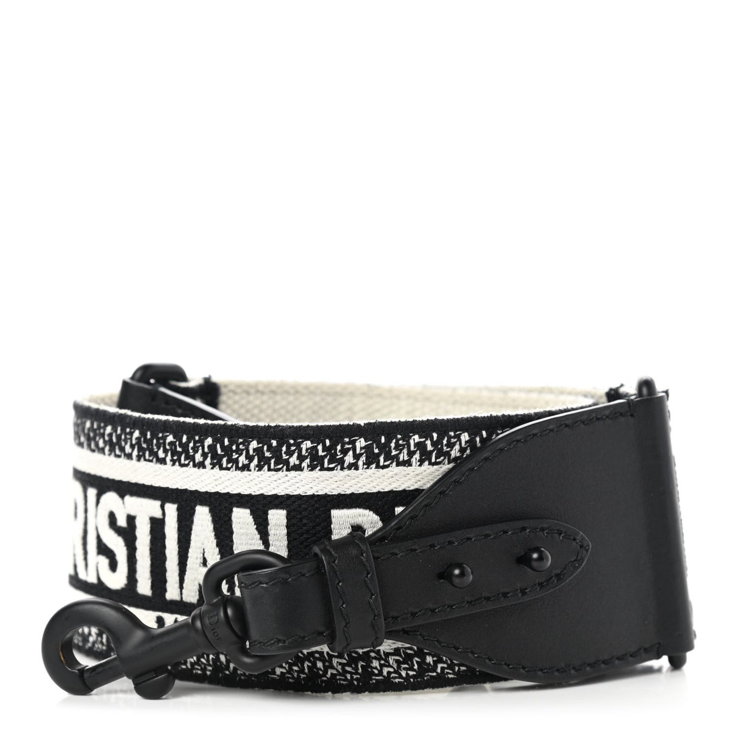 Canvas Embroidered Shoulder Strap Black Ultramatte
