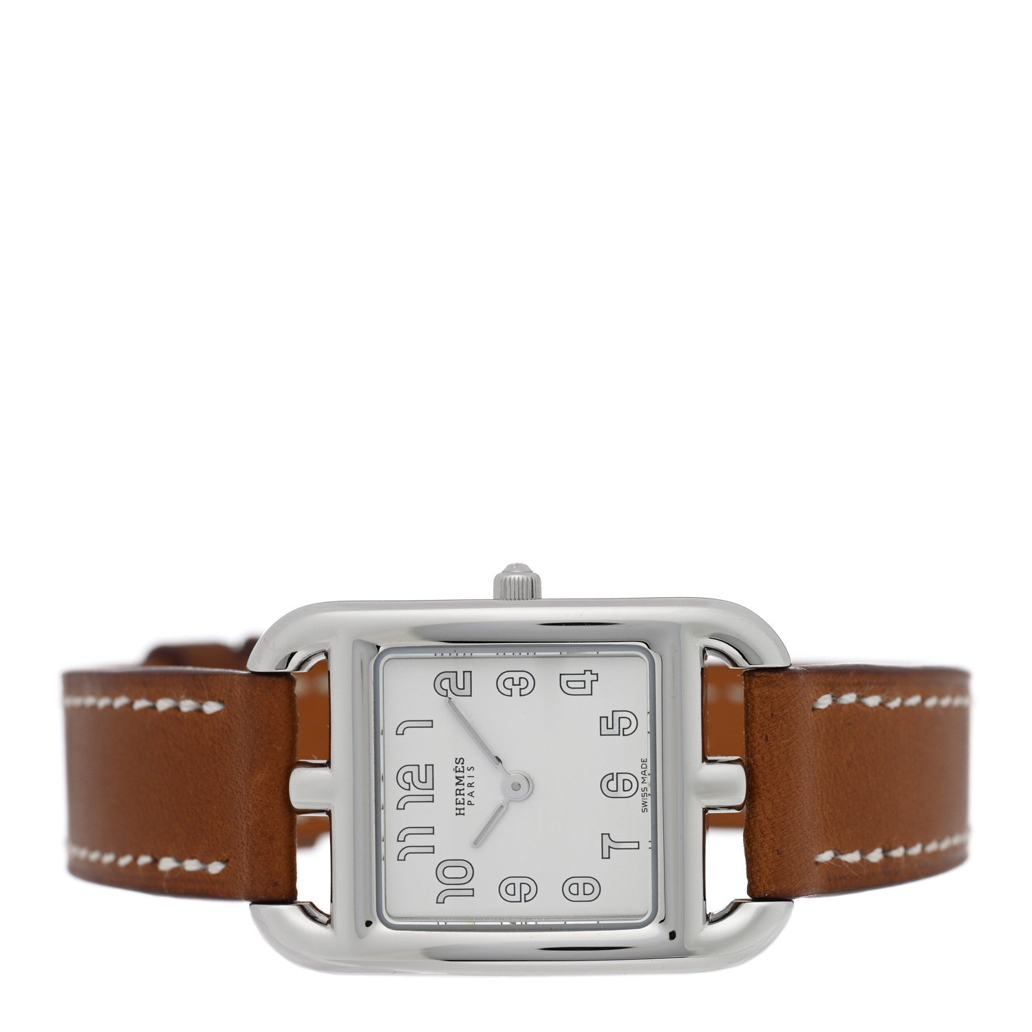 Hermes Stainless Steel Barenia 23mm Cape Cod Quartz Watch Fauve 2 of 5