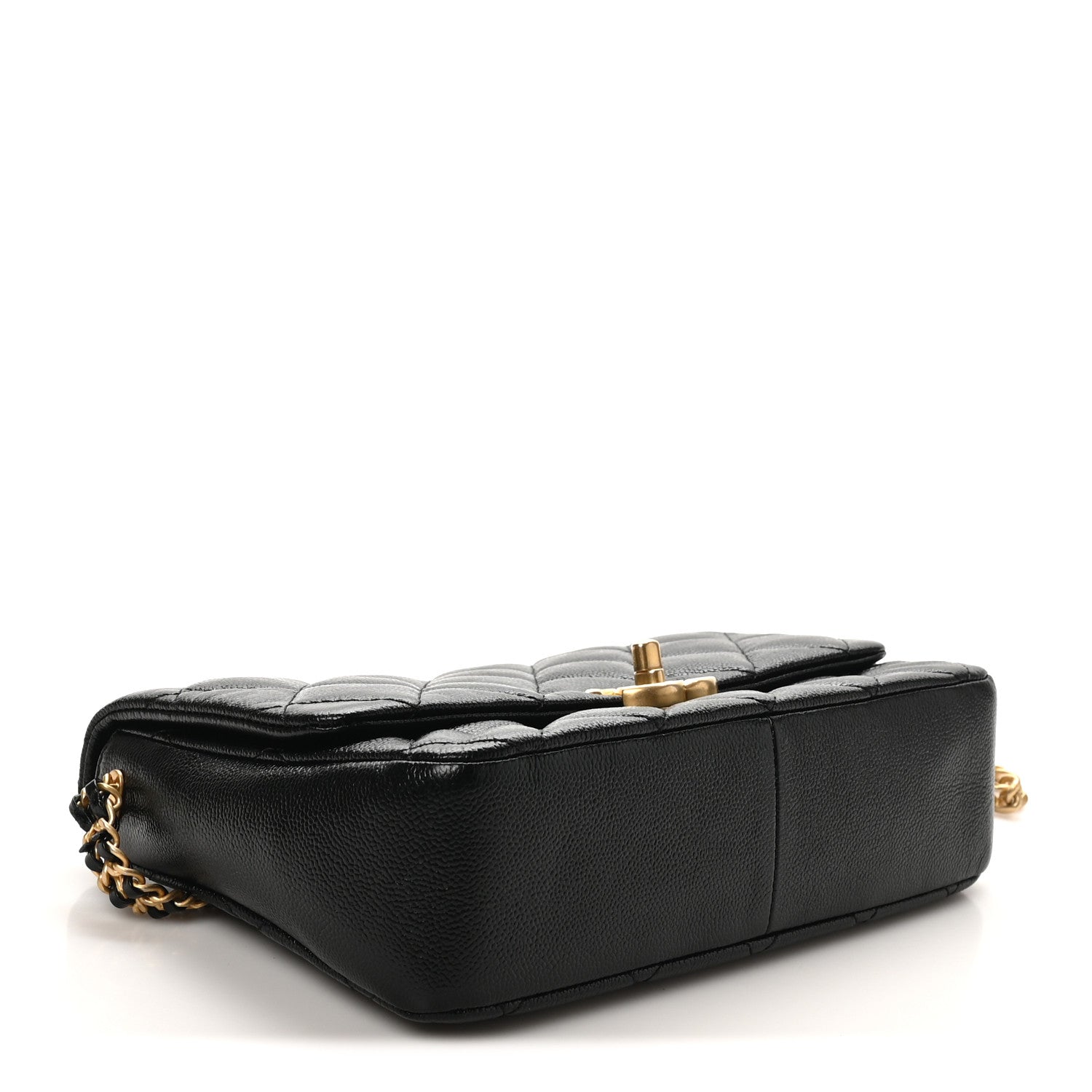 Chanel Shiny Caviar Quilted Large Chain Melody Flap Black 7 of 19
