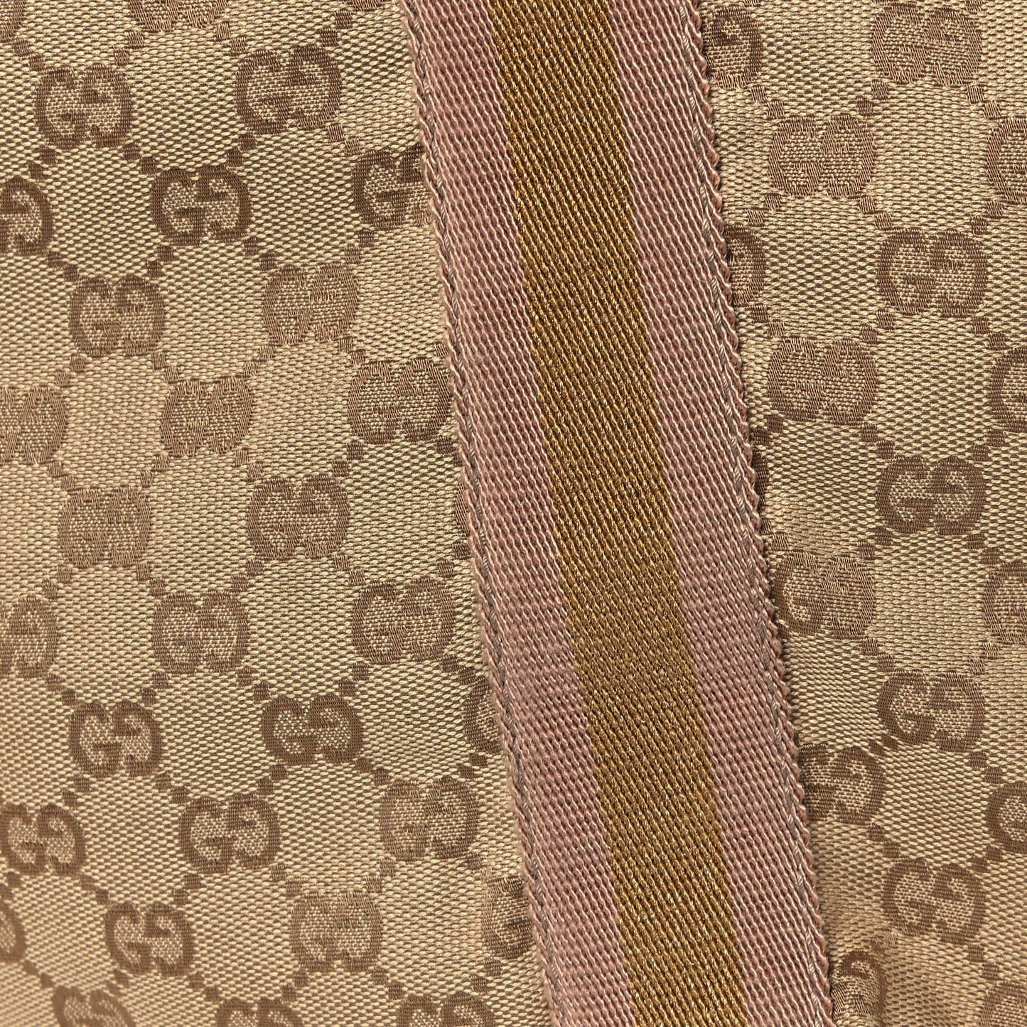 GG Monogram Medium Web Handle Vertical Tote Pink Gold