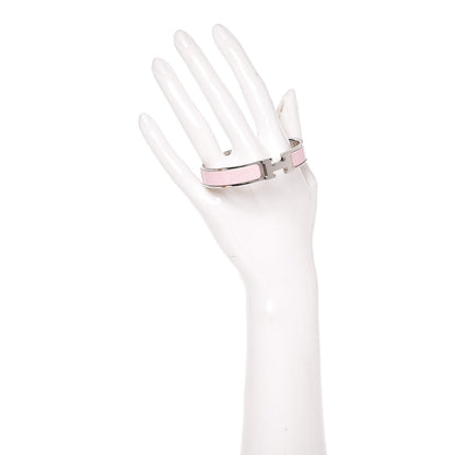 Hermes Enamel Narrow Clic Clac H Bracelet PM Rose Poudre 2 of 5