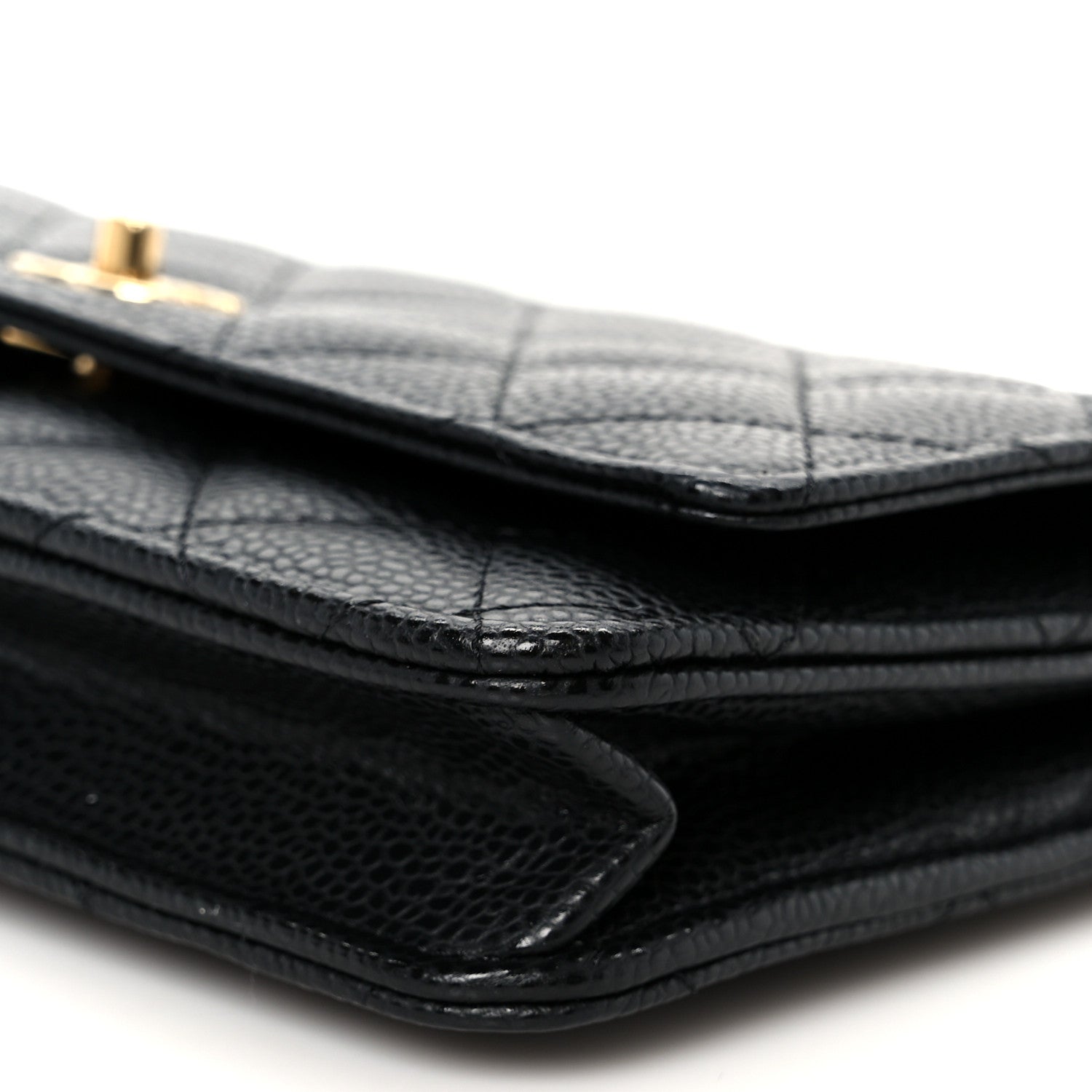 Chanel Caviar Quilted CC Turnlock Wallet On Chain WOC Black 11 of 11