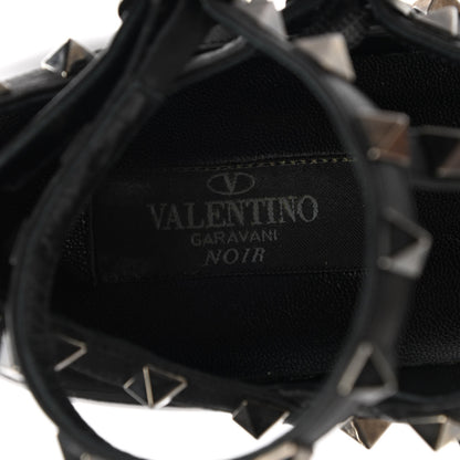 Valentino Garavani Patent Nappa Rockstud Cage Ballerina Flats 36 Black 6 of 8