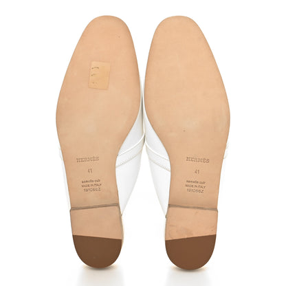 Hermes Calfskin Oz Mules 41 White 5 of 7