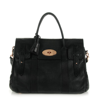 Mulberry Pebbled Matte Heritage Bayswater Satchel Nightshade Blue 1 of 8