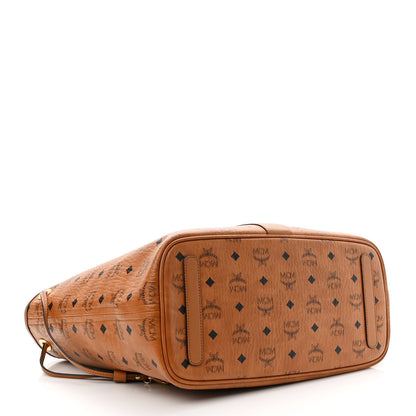 MCM Visetos Medium Liz Reversible Shopper Tote Cognac 7 of 17
